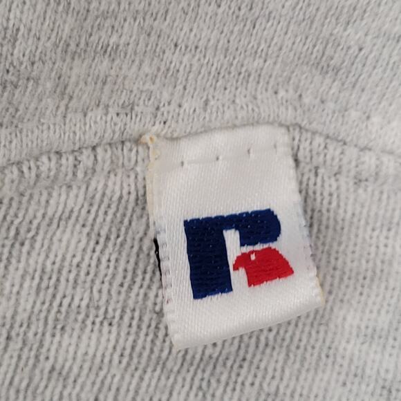 Vintage 80s Oklahoma Dad Sweatshirt XL 23x27 Gray Arch-Spellout - Picture 5 of 15